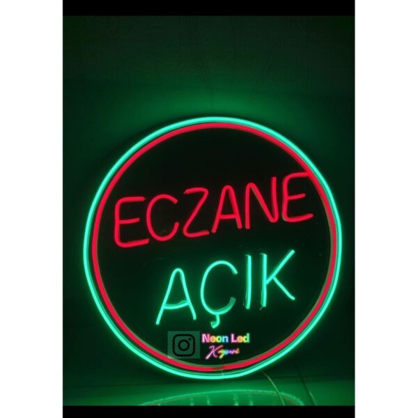 Eczane Açık Neonled 65*65 Ebat