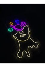 Gezegen Yüz Neon Dekoratif Aydınlatma
