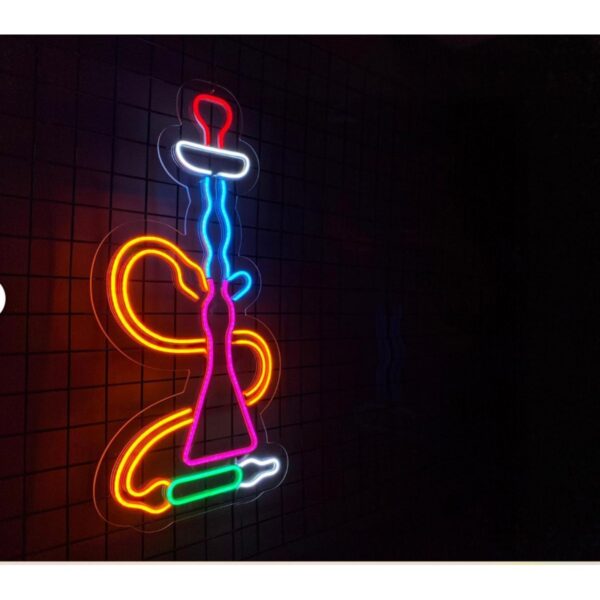 Hookah Nargile Neon Led Işıklı Yazı 50x30
