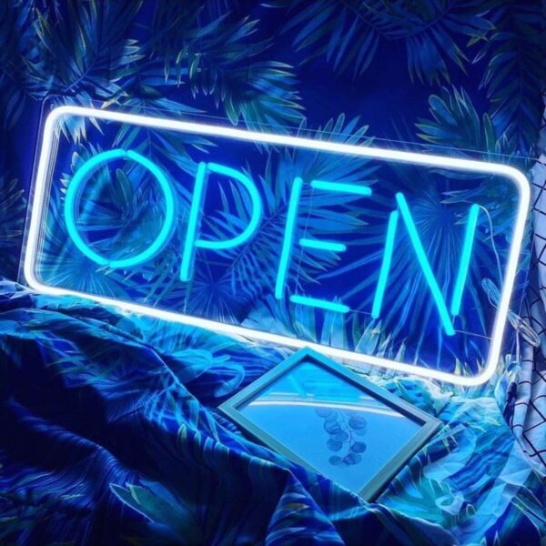 Neon led açık open yazısı