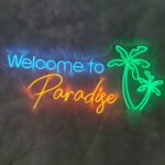 Welcome paradise neon led tabela(80x35cm)
