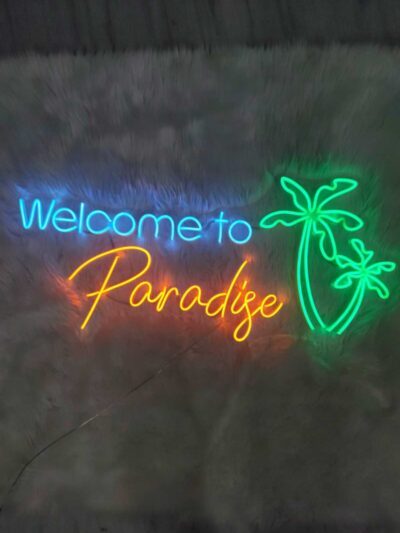 Welcome paradise neon led tabela(80x35cm)