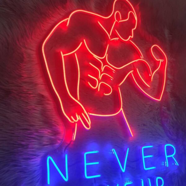 fitness Spor salonu neon led tabela (80x50cm)
