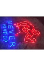 fitness Spor salonu neon led tabela (80x50cm) - Görsel 2