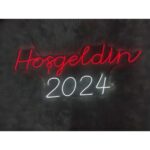 Hoşgeldin 2024 Yılbaşı süsü neon led(80x32cm)