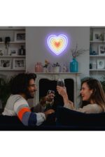 Kalpler Neon Led Tabela Dekoratif Aydınlatma - Görsel 4