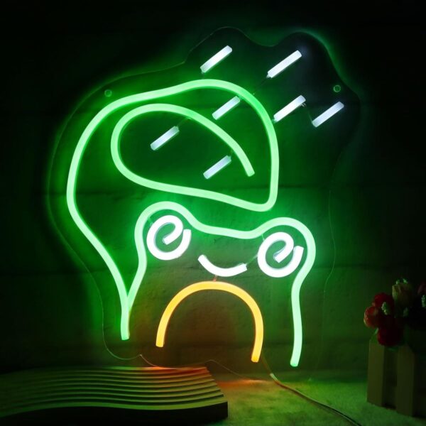 Tatlı Kurbağa Neon Led Tabela Dekoratif Aydınlatma