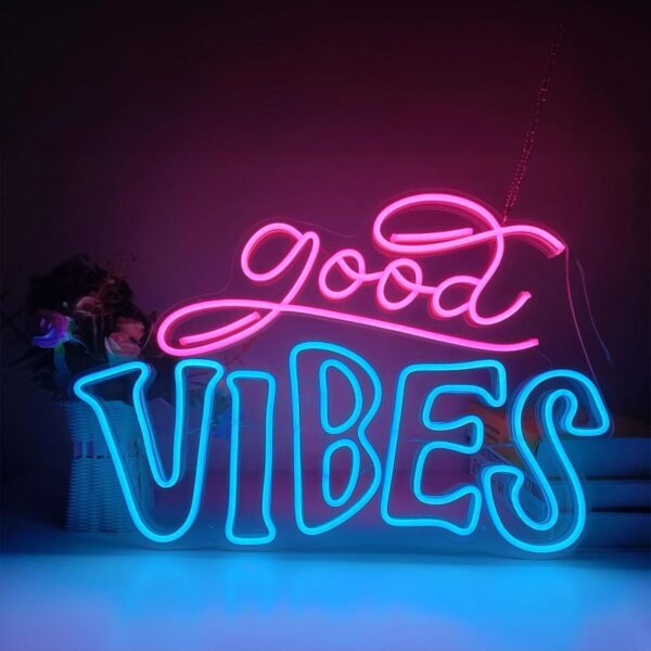 Good Vibes Neon Led Tabela Dekoratif Aydınlatma