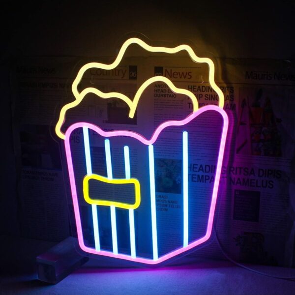 Patlamış Mısır Neon Led Tabela Dekoratif Aydınlatma