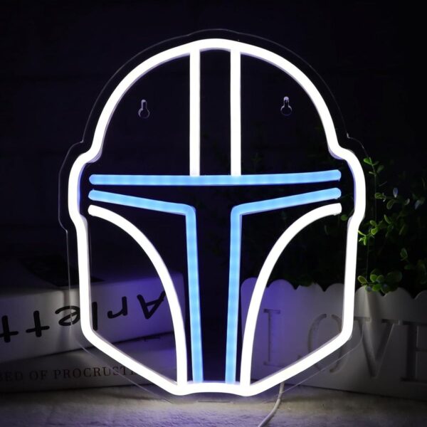 Star Wars Mandalorian Neon Led Tabela Dekoratif Aydınlatma