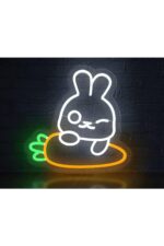 Tavşan Ve Havuç Neon Led Tabela Dekoratif Aydınlatma