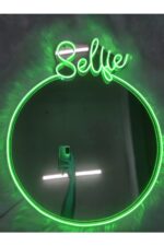 Selfie Neon Led Işıklı Ayna(62x50cm) - Görsel 5