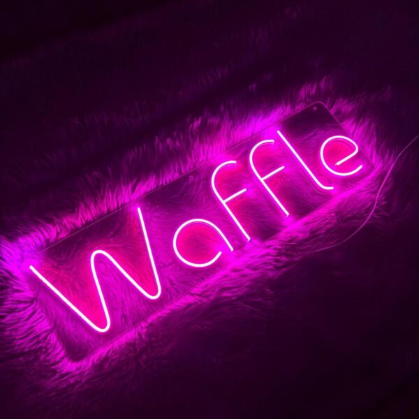 Waffle Neon Yazı Tabela Dekoratif Aydınlatma