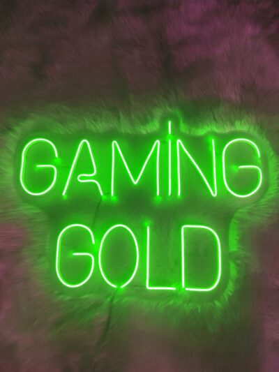 Gaming Gold Gamer Neon Led Tabela Dekoratif Aydınlatma(70x50cm)