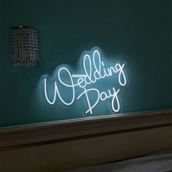 Wedding Day Neon Led Yazı Dekoratif Aydınlatma