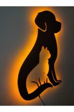 Köpek& Kedi Led Işıklı Tablo - Görsel 2