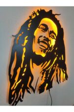 Bob Marley Led Işıklı Ahşap Dekoratif Tablo - Görsel 2