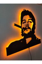 Che Guevara Led Işıklı Ahşap Tablo - Görsel 3