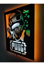 Pubg Gamer Led Işıklı Ahşap Dekoratif Duvar Tablosu - Görsel 3