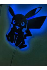 Pikachu Led Işıklı Ahşap Tablo - Görsel 3