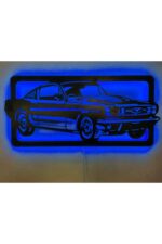 Mustang Led Işıklı Ahşap Dekoratif Tablo - Görsel 2