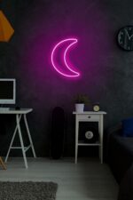 Ay Dekoratif Neon Led Aydınlatma Pembe - Görsel 2