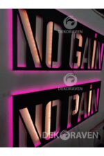 No Pain No Gain Led Işıklı Tablo - Görsel 3