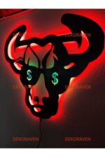 Bulls-boğa Led Işıklı Tablo-dekoratif Aydınlatma - Görsel 3
