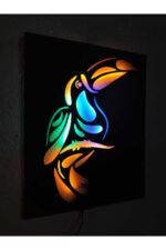 Papağan Led Işıklı Tablo - Görsel 2