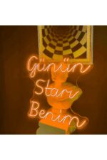 Günün Starı Benim Neon Yazı Kafe Güzellik Merkezi Kuaför Neon Tabela(50x50cm) - Görsel 2