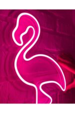 Neon Led Aydınlatma Flamıngo Gece Lambası Parti Süsü Işıklı Duvar Dekor - Görsel 2