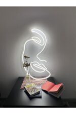 Neon Led Aydınlatma Face Gece Lambası Parti Süsü Işıklı Duvar Dekor - Görsel 2
