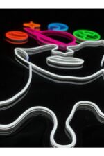 Space Face Uzay Satürn Gezegen Neon Dekoratif Neon Tabela(80x50cm) - Görsel 2