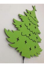 Yıl Başı Ağacı-çam Ağacı Yeşil Mdf Led Işıklı - Görsel 2