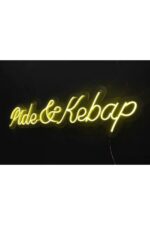 Pide Ve Kebap Yazı Neon Tabela (70x20cm) - Görsel 2