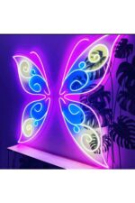 Kelebek Neon Led Tabela Dekor (70x50cm) - Görsel 2