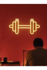 Dumbell Dekoratif Neon Led / Neon Tasarım Gece Aydınlatması - Görsel 2