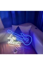 Live Music-canlı Müzik Neon Tabela Neon Yazı Dekoratif Aydınlatma - Görsel 2