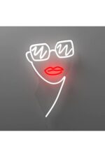 Kadın Gözlük Neon Tabela Neon Yazı Dekoratif Aydınlatma Ve Gece Lambası - Görsel 2