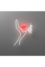 Kadın Women Küpe Neon Tabela Neon Yazı Dekoratif Aydınlatma Ve Gece Lambası - Görsel 2