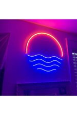 Gün Batımı Sunset Neon Tabela Neon Yazı Dekoratif Aydınlatma Ve Gece Lambası - Görsel 2