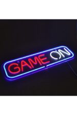 Game On Gamer Neon Tabela Neon Yazı Dekoratif Aydınlatma Ve Gece Lambası - Görsel 2