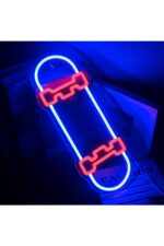 Kaykay Skateboard Neon Tabela Neon Yazı Dekoratif Aydınlatma Ve Gece Lambası - Görsel 2