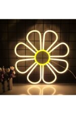 Papatya Çiçek Neon Tabela Neon Yazı Dekoratif Aydınlatma Ve Gece Lambası - Görsel 2