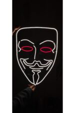 V For Vendetta Anymouos Neon Led Tabela - Görsel 2