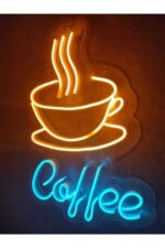 Coffee Neon Tabela Kahve Neon Yazı Dekoratif Duvar Aydınlatması - Görsel 2