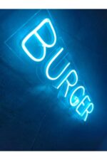 Burger Neon Led Duvar Dekoru Neon Led Tabela - Görsel 2