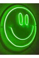 Gülenyüz Neon Emoji Smile Neon Led Dekoratif Duvar Aydınlatması Neon Duvar Yazısı 30x30 cm - Görsel 2
