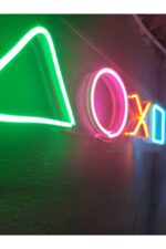 Playstation Neon Şekiller Işaret Neon Led Dekoratif Duvar Aydınlatması Neon Duvar Yazısıı - Görsel 2