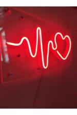 Kalp Ritim Neon Şekiller Işaret Neon Led Dekoratif Duvar Aydınlatması Neon Duvar Yazısı - Görsel 2